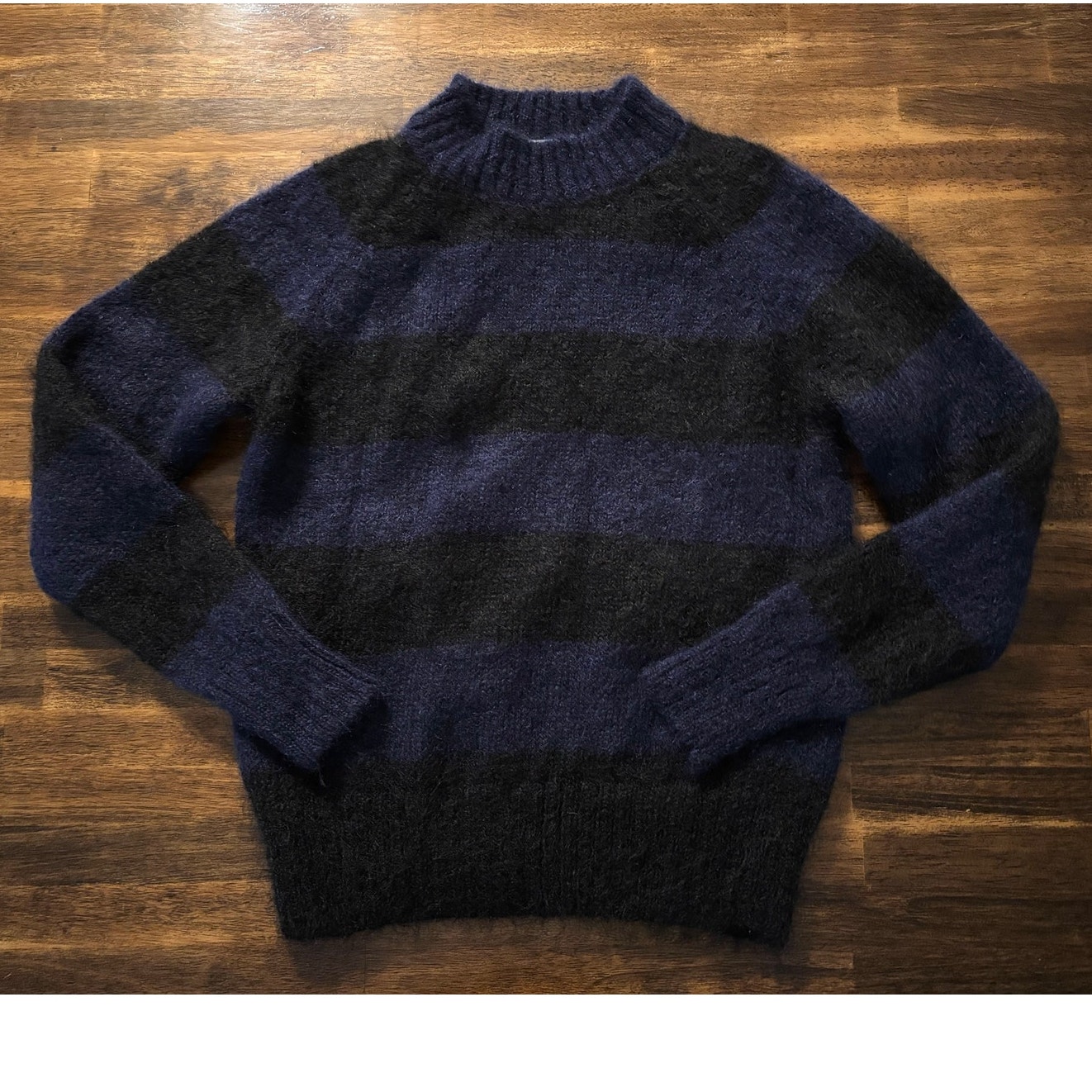 Cos Women's Xs Sweater Mohair Wool Knit Pullover Mock Neck Long Sleeve